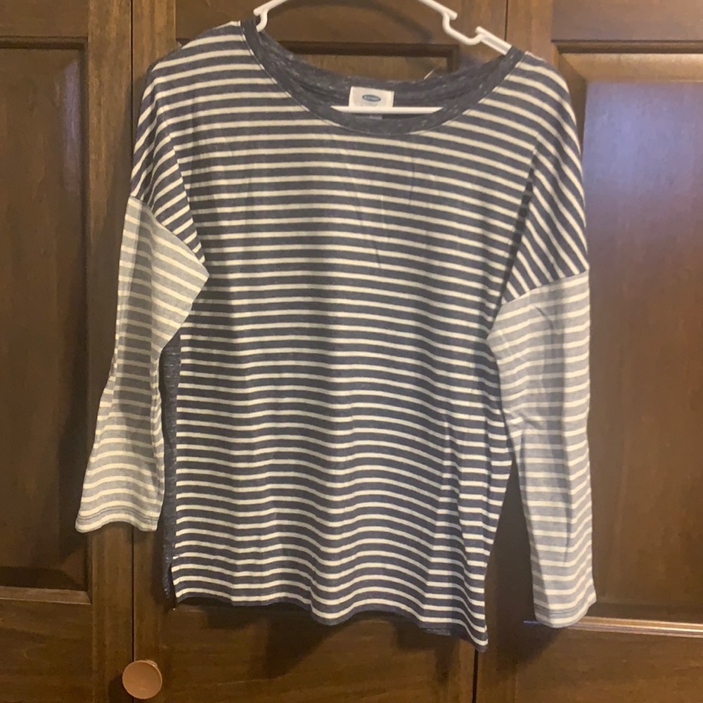 Old Navy Striped 3/4 Sleeve Top
